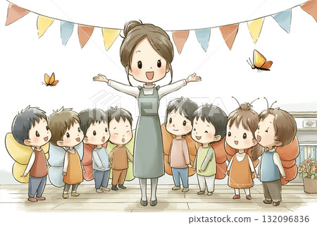 Miyu系列：幼稚園演奏會場景蝴蝶服裝 132096836