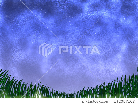 starry sky and grassland starry sky and grassland 132097168