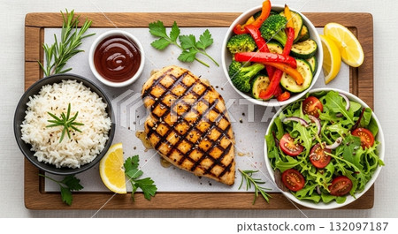 Inspirasi Sarapan Lezat dan Bergizi dengan Roti, Pancake, dan Buah Segar 132097187