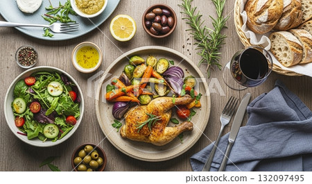 Inspirasi Sarapan Lezat dan Bergizi dengan Roti, Pancake, dan Buah Segar 132097495