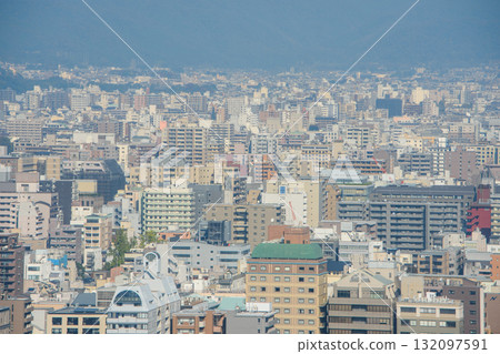 Cityscape view of Kyoto in Kansai region of Japan Cityscape view of Kyoto in Kansai region of Japan 132097591