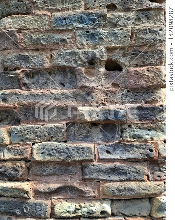 Orange Old Aged Brick Masonry Background Orange Old Aged Brick Masonry Background 132098287