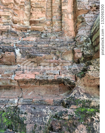 Orange Old Aged Brick Masonry Background Orange Old Aged Brick Masonry Background 132098300