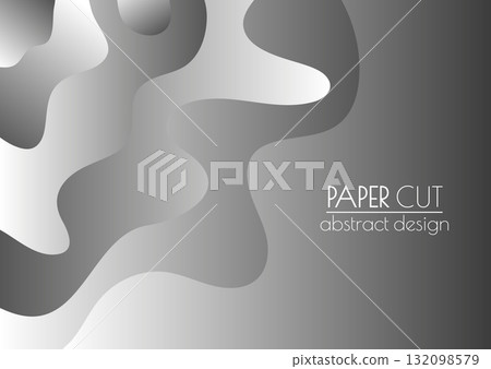3d layout of the cover, banner, leaflet in the style of cut paper. Abstract smooth shapes create the effect of multi-layered elevation. Abstract background for creative design and creative idea 132098579