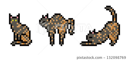 Rusty cat pixel art Rusty cat pixel art 132098769