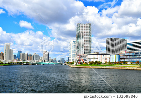晴海大橋/晴海大橋（舊晴海鐵路橋）週邊景觀（東京都江東區）[2025年10月] 132098846