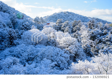 白雪覆蓋的清水寺、小安塔 132098921