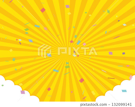 背景材料、集中線、放射狀、效果線影像、簡單、色彩、速度感、自由素材 132099141