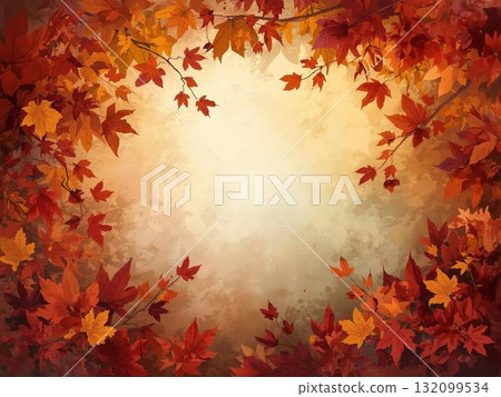 Frame Autumn (Autumn leaves) 132099534