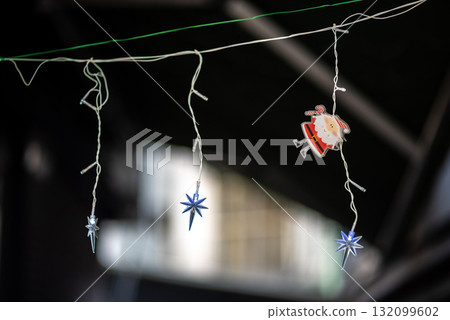 Outdoor Christmas Lights with Santa and Stars Outdoor Christmas Lights with Santa and Stars 132099602