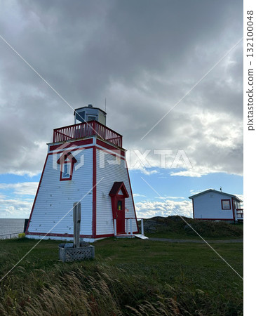 Fox Point Lighthouse view in Newfoundland, Canada 132100048
