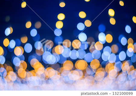 Abstract blue and yellow light bokeh background , Christmas and Happy new year concept Abstract blue and yellow light bokeh background , Christmas and Happy new year concept 132100099