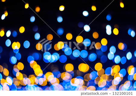 Abstract blue and yellow light bokeh background , Christmas and Happy new year concept Abstract blue and yellow light bokeh background , Christmas and Happy new year concept 132100101