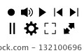 Media Player Buttons Icon Set. User Interface Elements. Music Player Buttons. Video Controls. 132100696