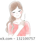 一位女士肩膀上艾灸的水彩畫 132100757
