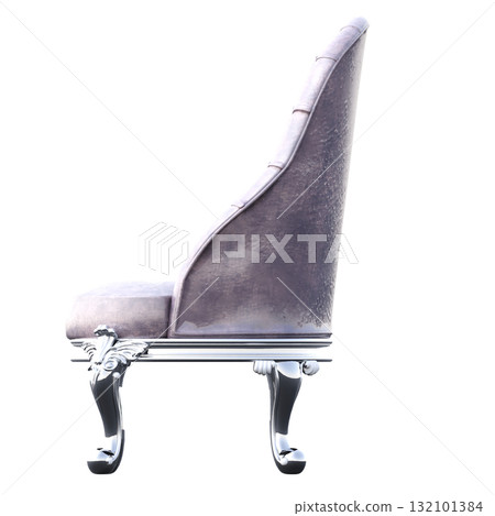 armchair isolate on a transparent background, comfortable furniture for home interior, 3D illustration, cg render armchair isolate on a transparent background, comfortable furniture for home interior, 3D illustration, cg render 132101384