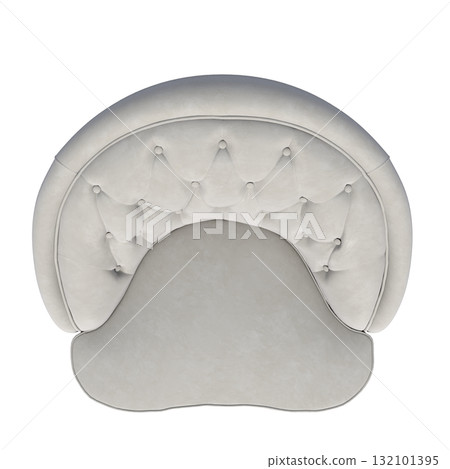 armchair isolate on a transparent background, comfortable furniture for home interior, 3D illustration, cg render 132101395