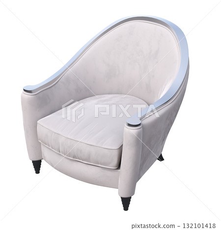 armchair isolate on a transparent background, comfortable furniture for home interior, 3D illustration, cg render armchair isolate on a transparent background, comfortable furniture for home interior, 3D illustration, cg render 132101418