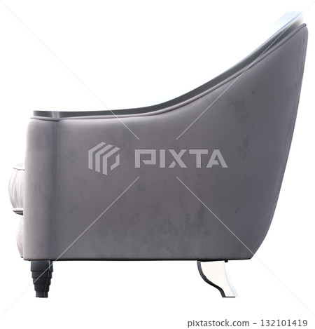 armchair isolate on a transparent background, comfortable furniture for home interior, 3D illustration, cg render armchair isolate on a transparent background, comfortable furniture for home interior, 3D illustration, cg render 132101419