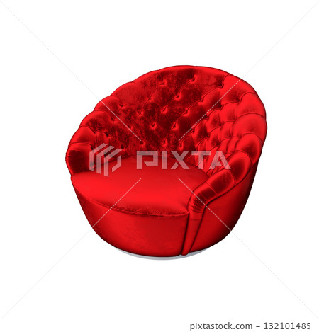 armchair isolate on a transparent background, comfortable furniture for home interior, 3D illustration, cg render armchair isolate on a transparent background, comfortable furniture for home interior, 3D illustration, cg render 132101485