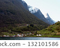 Fjord and mountains in spring 132101586