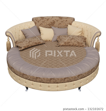 bed isolate on a transparent background, interior furniture, 3D illustration, cg render bed isolate on a transparent background, interior furniture, 3D illustration, cg render 132101672