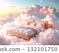 Clouds and bed 132101750