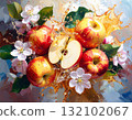 apple floating in water 132102067