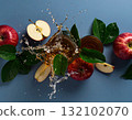 Apple falling into the water 132102070