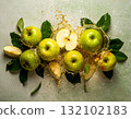 Green apple and splashes 132102183