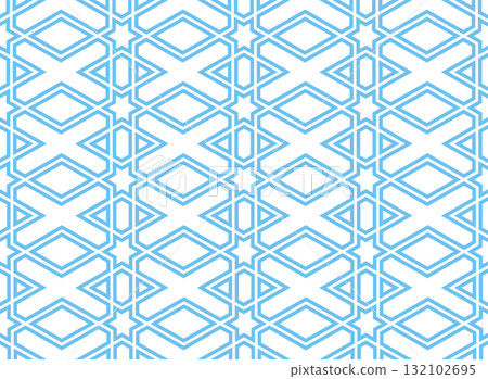 The geometric pattern with lines. Seamless vector background. White and blue texture. Graphic modern pattern. Simple lattice graphic design The geometric pattern with lines. Seamless vector background. White and blue texture. Graphic modern pattern. Simple lattice graphic design 132102695