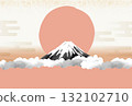 美麗的日式圖案背景素材新年賀卡素材 132102710