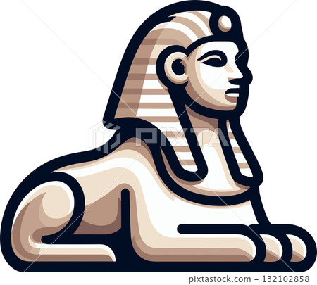 Simple sphinx illustration Simple sphinx illustration 132102858