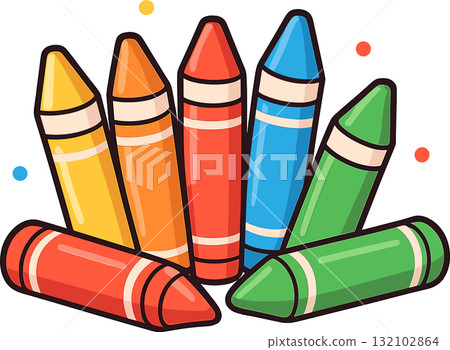 Various crayon illustrations Various crayon illustrations 132102864