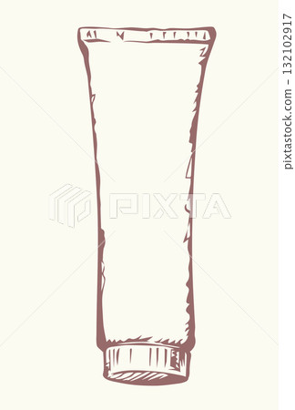 Tooth paste. Vector sketch drawing Tooth paste. Vector sketch drawing 132102917