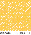 Seamless Pattern Butter Yellow Polka Dot Background with Small White Dots for Bright Summer Designs 132103331
