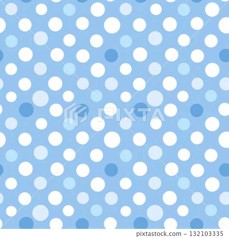 Seamless Pattern Baby Blue Polka Dot Background Cute and Playful Design for Kids Decor 132103335