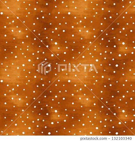 Seamless Pattern Burnt Sienna Background with Elegant White Dots for Sophisticated Design Projects 132103340