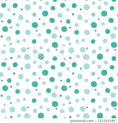 Seamless Pattern Shabby Chic Polka Dots in Seafoam Green on White Background for Home Decor 132103344