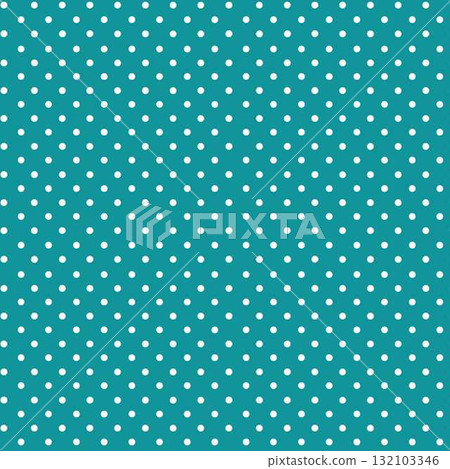 Seamless Pattern Teal Polka Dot Background with Small White Dots for Stylish Designs 132103346