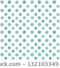 Seamless Pattern Shabby Chic Polka Dots in Seafoam Green on White Background Vintage Home Decor Design 132103349