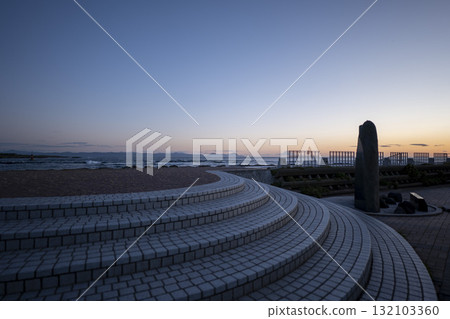 清晨的大間岬景色*青森縣大間町 132103360