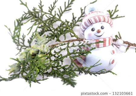 Christmas landscape with gifts and snow. Merry christmas and happy new year . Christmas celebration holiday background Christmas landscape with gifts and snow. Merry christmas and happy new year . Christmas celebration holiday background 132103661