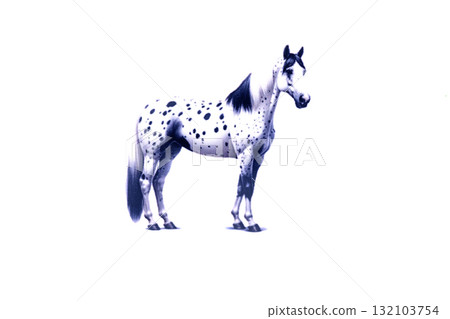 white horse on white color background isolated white horse on white color background isolated 132103754
