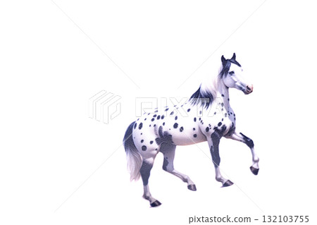 white horse on white color background isolated white horse on white color background isolated 132103755
