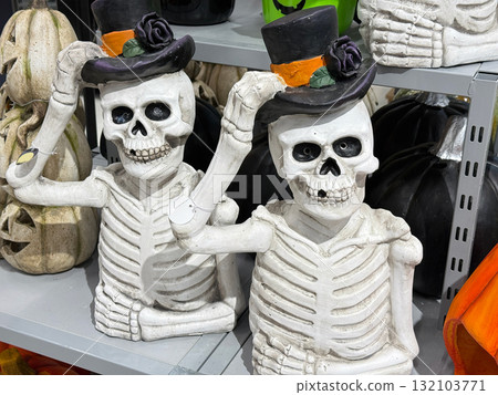 Scary Skeleton Decorations for Halloween Display in Store 132103771