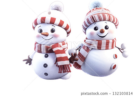 Christmas landscape with gifts and snow. Merry christmas and happy new year . Christmas celebration holiday background 132103814