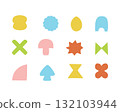 Abstract geometric set featuring pastel colors and fun, creative shapes for modern design. Vector. Abstract geometric set featuring pastel colors and fun, creative shapes for modern design. Vector. 132103944