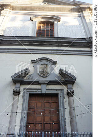 Naples, Italy - Facade of San Giorgio Maggiore is a basilica church 132103969