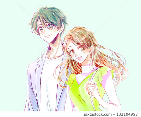 男女外出春季形象 132104958